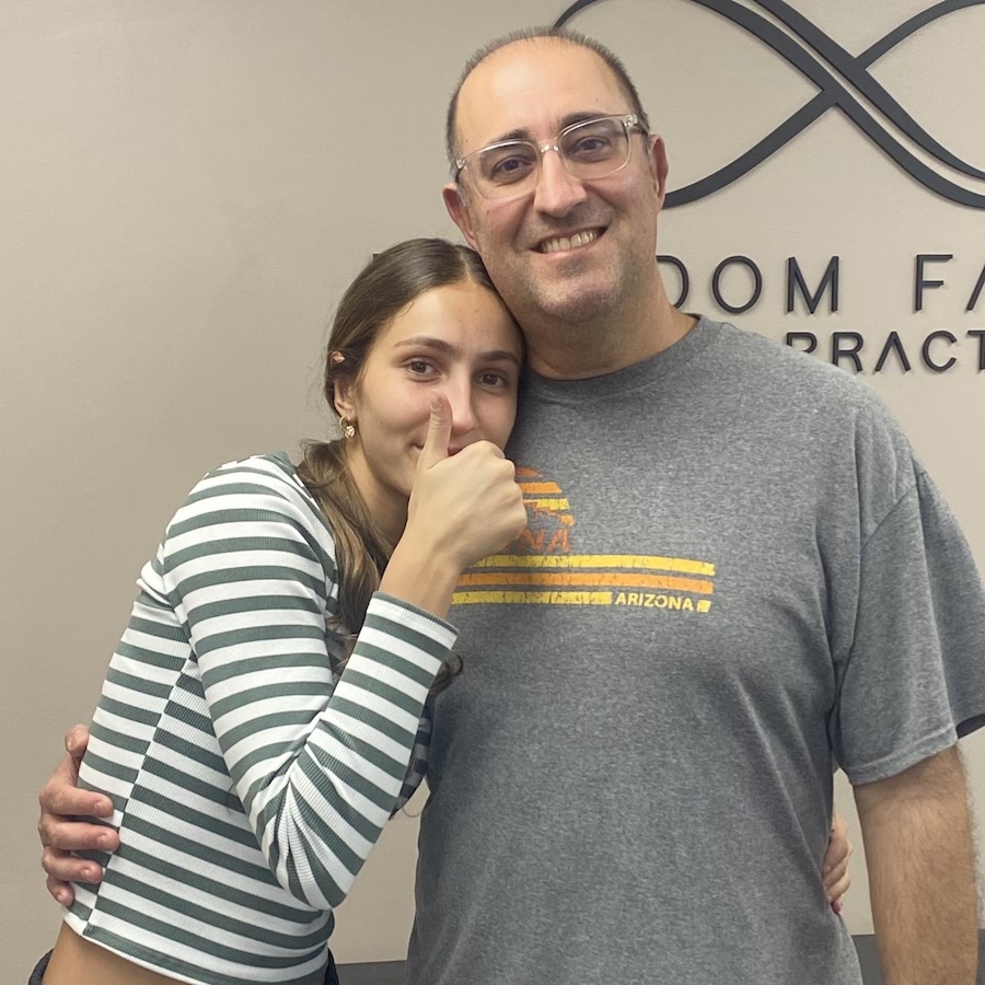 chiropractor patient in clinic